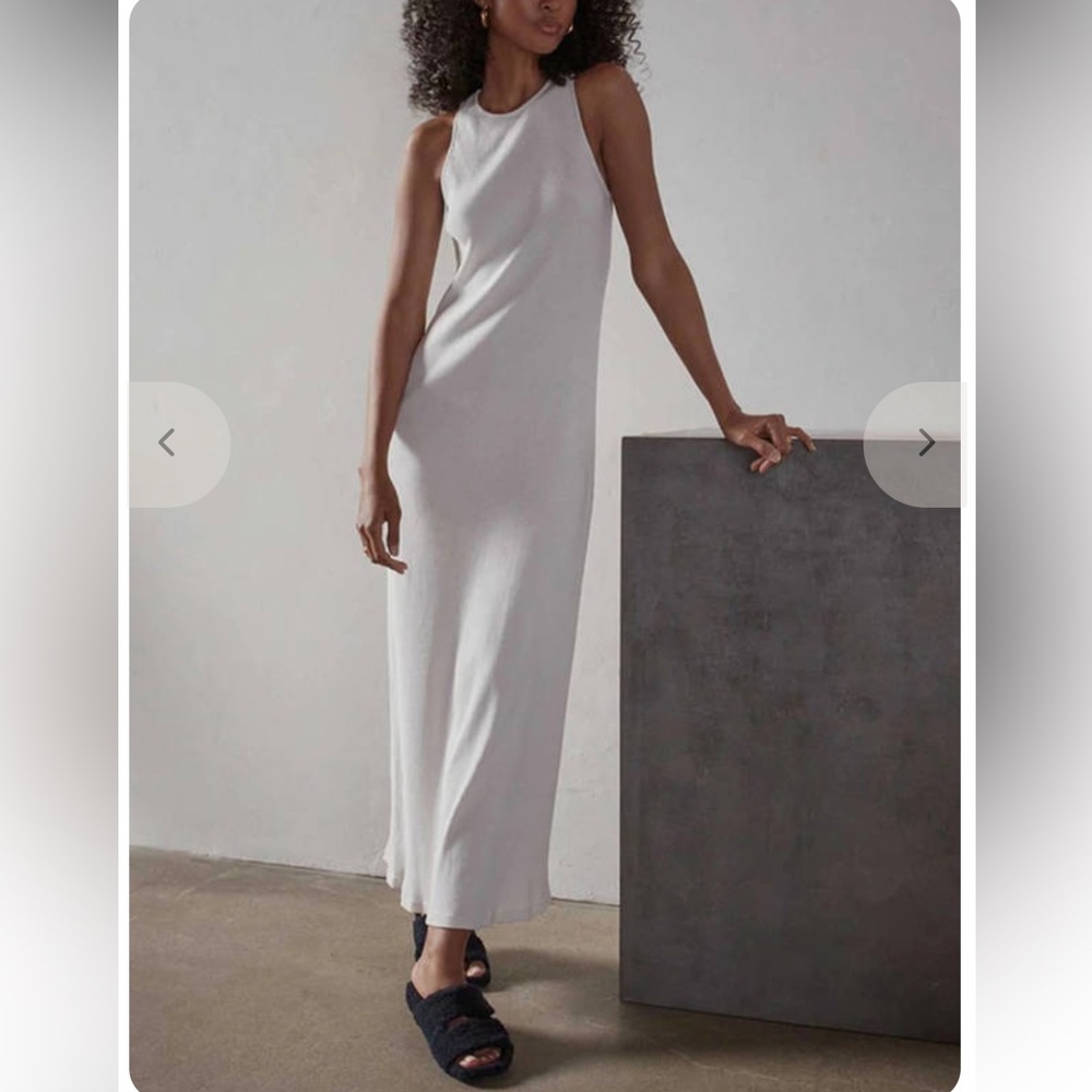 James Perse Ivory Sleeveless Maxi Dress